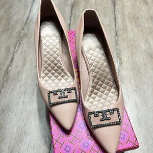 Size 7.5 Tory Burch Gigi 55MM Embellished Pointy Toe Pump